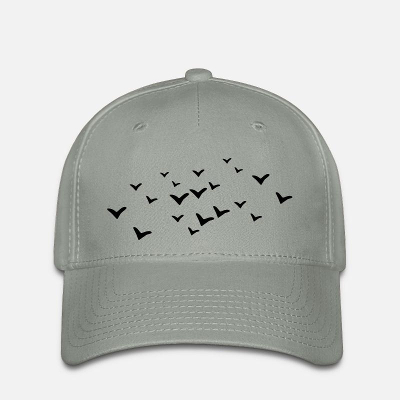 Vögel - Flexfit Cap - Grüngrau