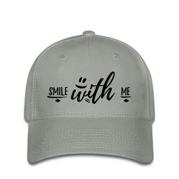 smile with me - Flexfit Cap - Grüngrau - Vorne