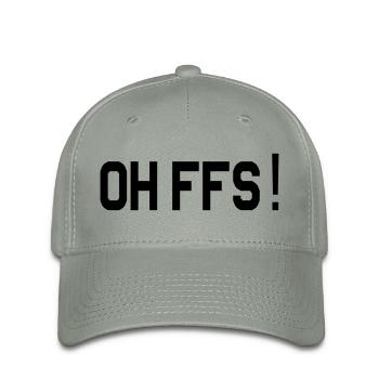 oh ffs - Casquette Flexfit - gris vert - Devant