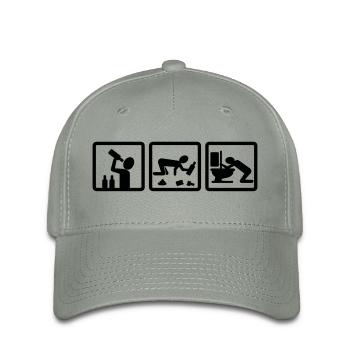 party - Flexfit Cap - Grüngrau - Vorne