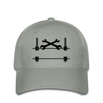 Mécanique de logo - Casquette Flexfit - gris vert - Devant