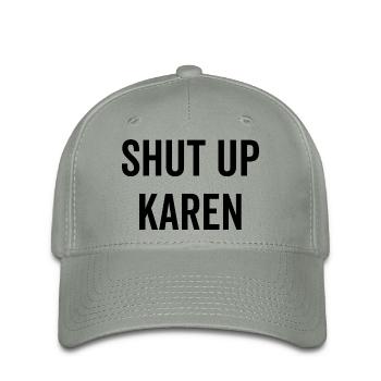 Tais-toi Karen - Casquette Flexfit - gris vert - Devant
