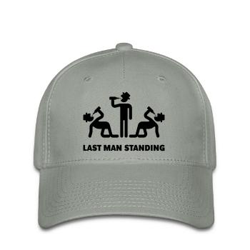 Last Man Standing (Binge Drinking Party) - Flexfit Cap - green-grey - Front