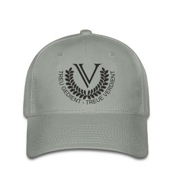 V Logo Black Groß - Flexfit Cap - Grüngrau - Vorne