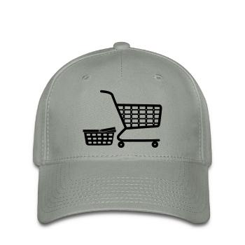 Panier et panier - Casquette Flexfit - gris vert - Devant