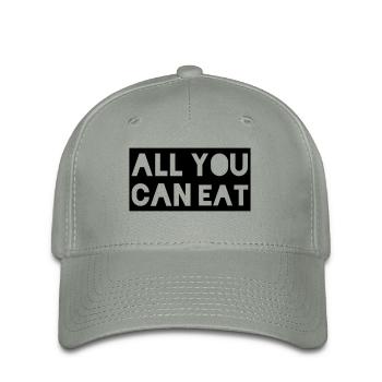 all you can eat - Flexfit Cap - Grüngrau - Vorne