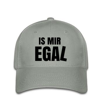 is mir egal Spruch Statement ist - Flexfit Cap - Grüngrau - Vorne