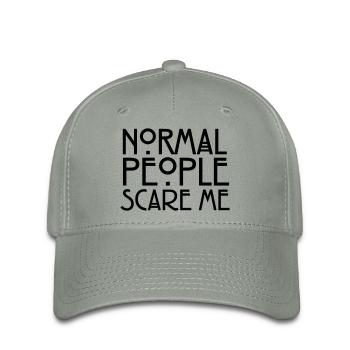 Normal People Scare Me - Flexfit Cap - Grüngrau - Vorne