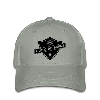 blason pilote de drone - Casquette Flexfit - gris vert - Devant