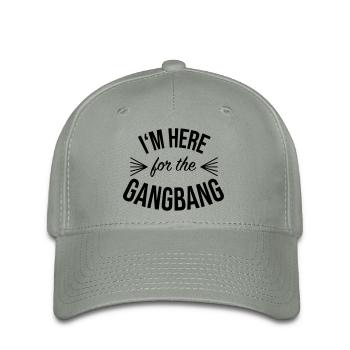 I'm here for the gangbang - Flexfit Cap - green-grey - Front