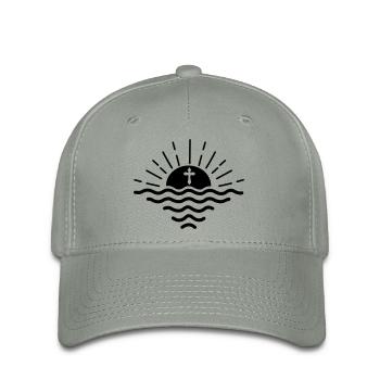 Sonnenuntergang Sea Cross - Flexfit Cap - Grüngrau - Vorne