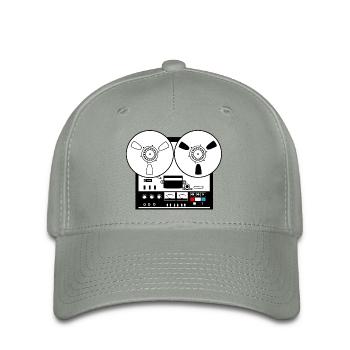 Bobine d'enregistreur de bobine - Casquette Flexfit - gris vert - Devant