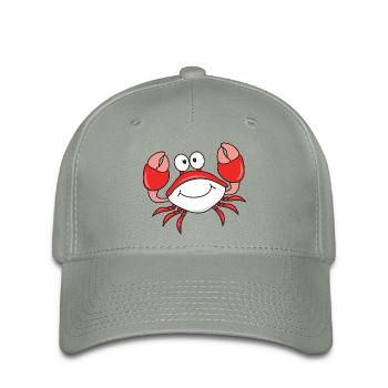 Krabbe Krebs Krebstiere - Flexfit Cap - Grüngrau - Vorne