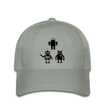 robot android - Flexfit Cap - green-grey - Front