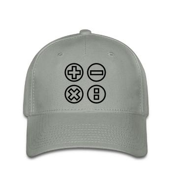 Logo mit vier Emblemen berechnen Schattenbild - Flexfit Cap - Grüngrau - Vorne