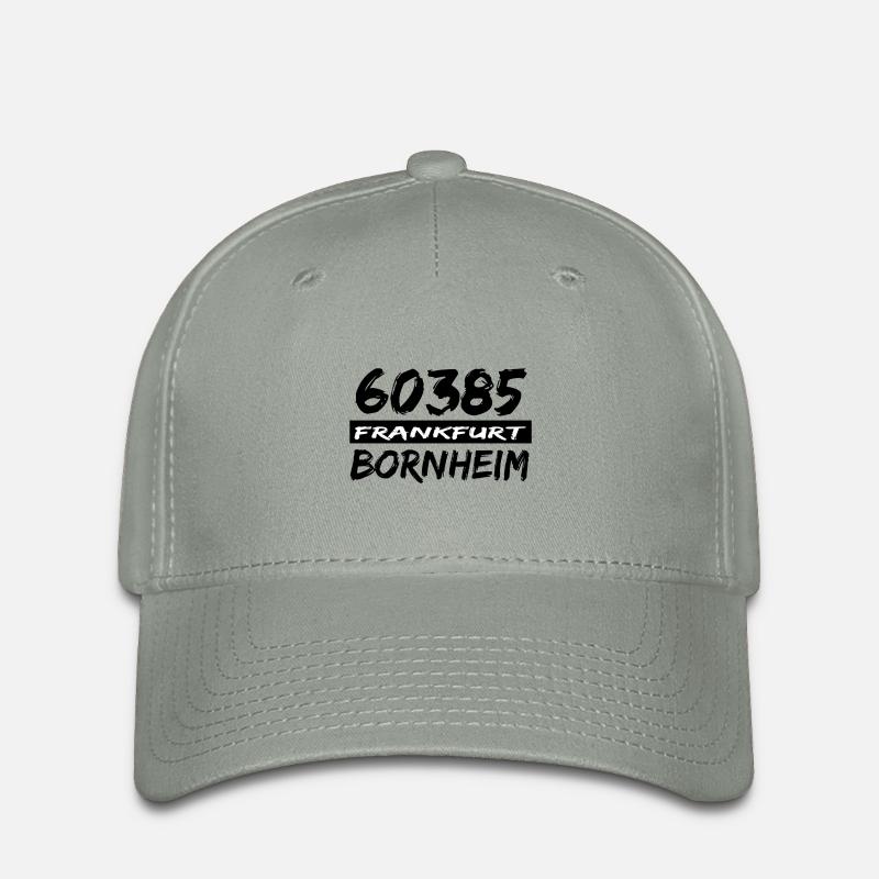 60385 Frankfurt Bornheim - Flexfit Cap - Grüngrau