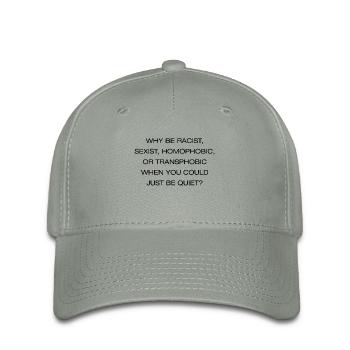 POURQUOI ÊTRE RACISTE QUAND VOUS POURRIEZ ÊTRE CALME? SHIRT PRIDE - Casquette Flexfit - gris vert - Devant