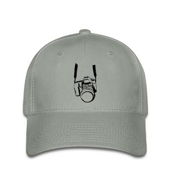 appareil photo - Casquette Flexfit - gris vert - Devant