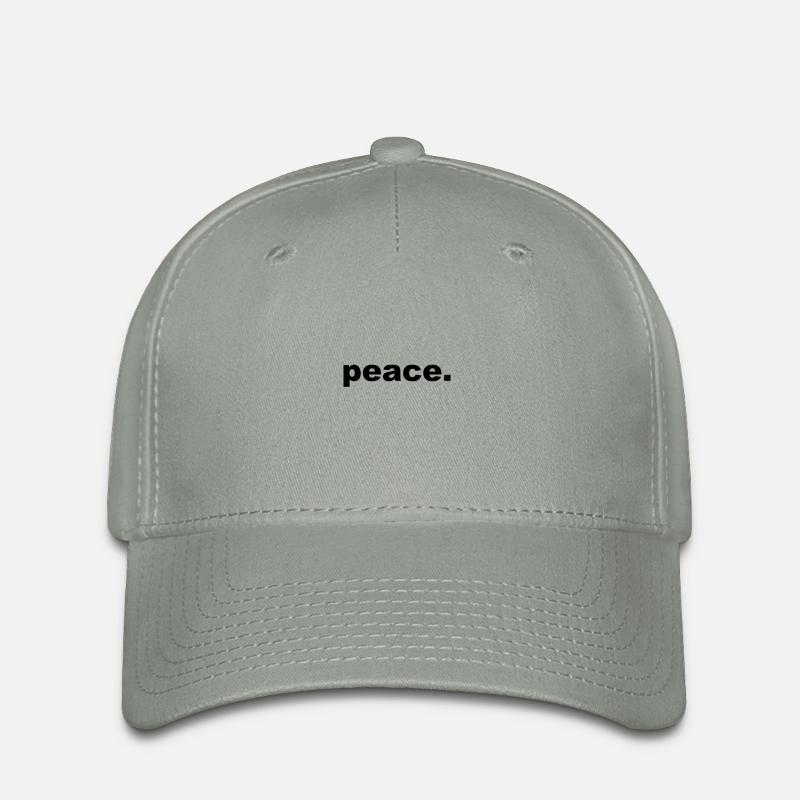 peace - Flexfit Cap - Grüngrau