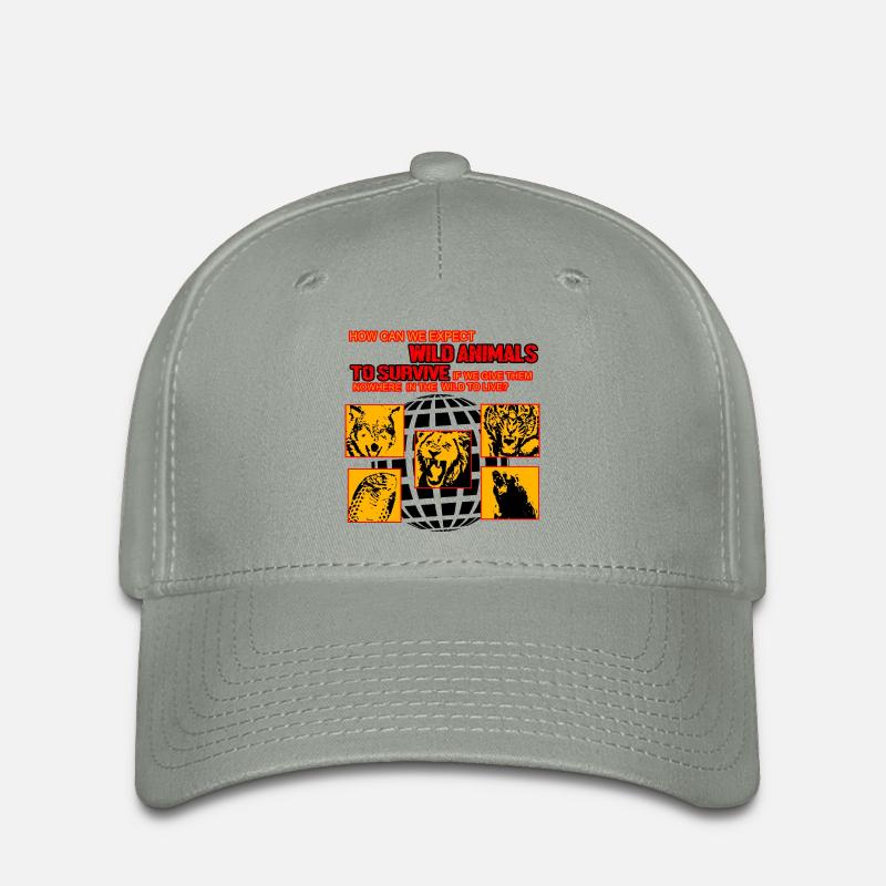 Wild Animals to Survive! - Flexfit Cap - green-grey