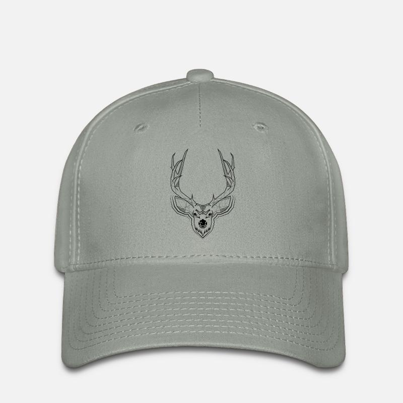 Hirsch - Flexfit Cap - Grüngrau