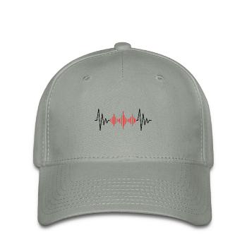 Podcast Herzschlag - Flexfit Cap - Grüngrau - Vorne