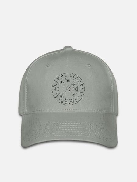 Vegvisir Wikinger Symbol - Flexfit Cap - Grüngrau