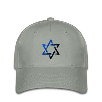 Davidstern Symbol - Flexfit Cap - Grüngrau - Vorne
