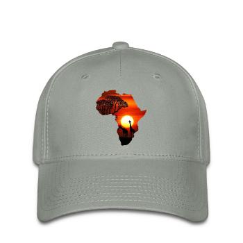 Kontinent Afrika Safari - Flexfit Cap - Grüngrau - Vorne