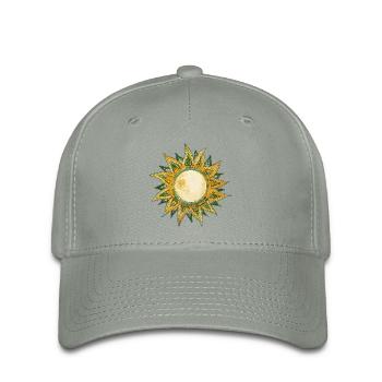 Sonnenmandala - Flexfit Cap - Grüngrau - Vorne
