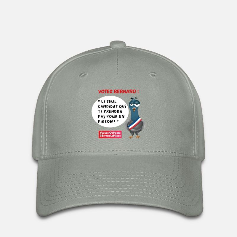 Bernard Le Pigeon President! - Flexfit Cap - green-grey