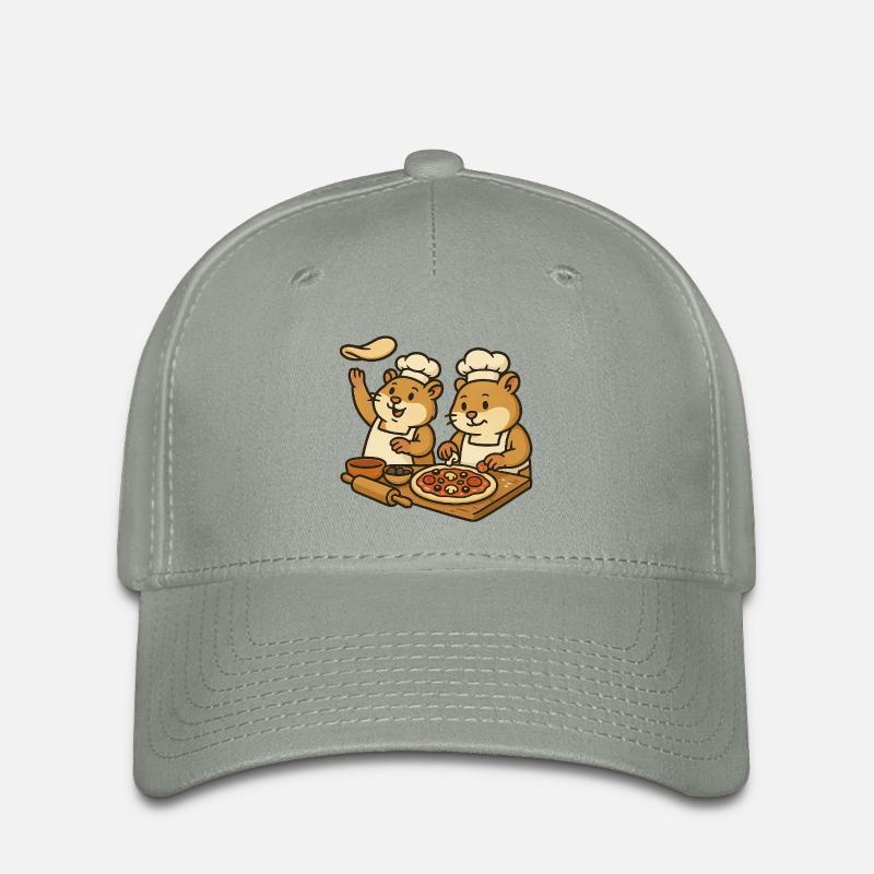 Hamster kocht - Flexfit Cap - Grüngrau