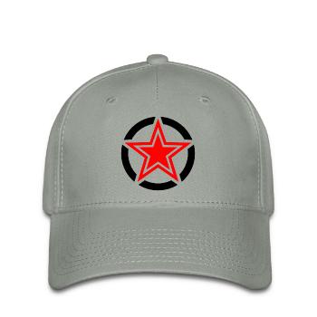 Étoile brisée rouge - Casquette Flexfit - gris vert - Devant