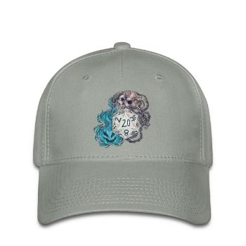 Démoniste de dés de table RPG D20 - Casquette Flexfit - gris vert - Devant