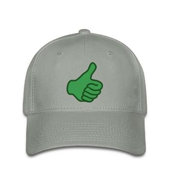 Daumen hoch - Flexfit Cap - Grüngrau - Vorne