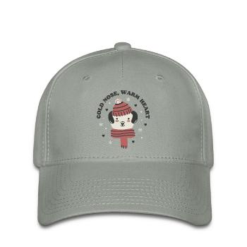 Nez froid Cœur chaud - Casquette Flexfit - gris vert - Devant