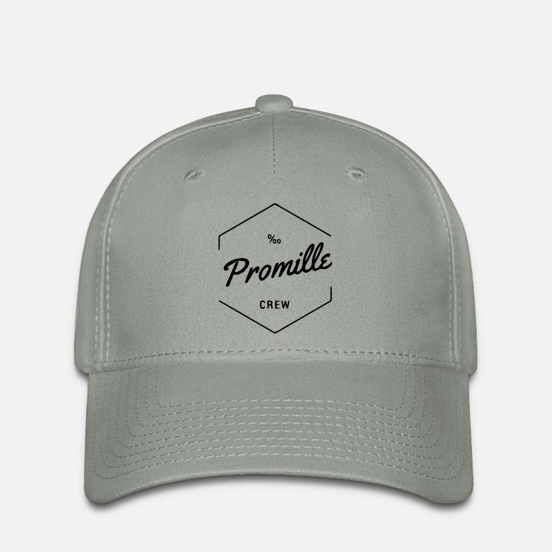 promille - Flexfit Cap - Grüngrau