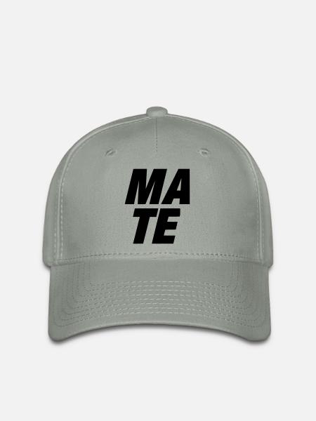Accessoires | lettrage « MATE » - Casquette Flexfit - gris vert
