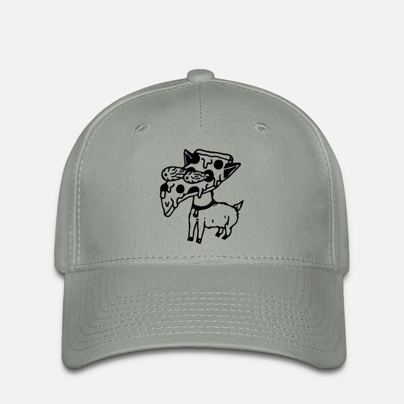 Pizza Hund - Flexfit Cap - Grüngrau
