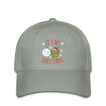 Mein 1. Weihnachten Dino - Flexfit Cap - Grüngrau - Vorne