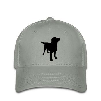 Hund Labrador - Flexfit Cap - Grüngrau - Vorne