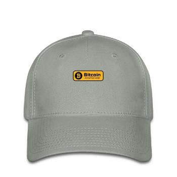 Bitcoin accepted here Bitcoin logo Crypto BTC - Casquette Flexfit - gris vert - Devant