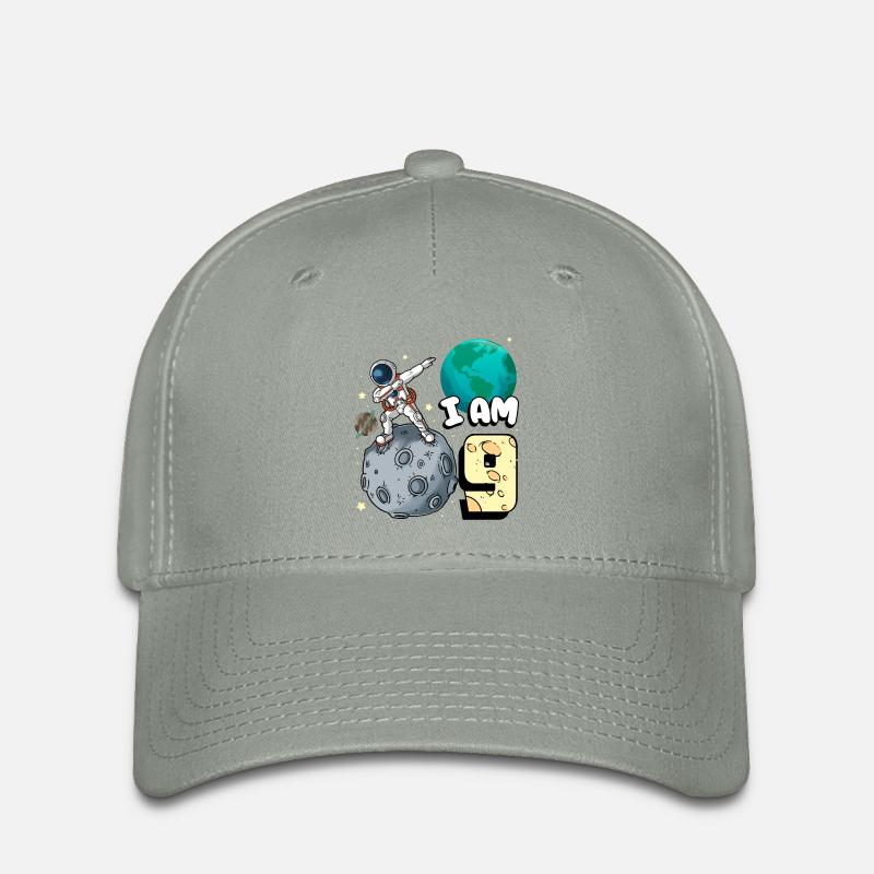 Je suis astronaute de 9 chambres enfant Moon Walker 9. - Casquette Flexfit - gris vert