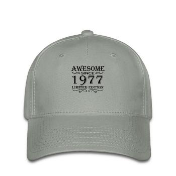 1977 - Né en 1977 - Casquette Flexfit - gris vert - Devant