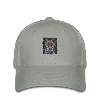 Lynx Luchse Luchs - Casquette Flexfit - gris vert - Devant