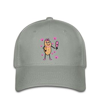 Erdnuss Schönheit Nuss Kosmetik Schminke - Flexfit Cap - Grüngrau - Vorne