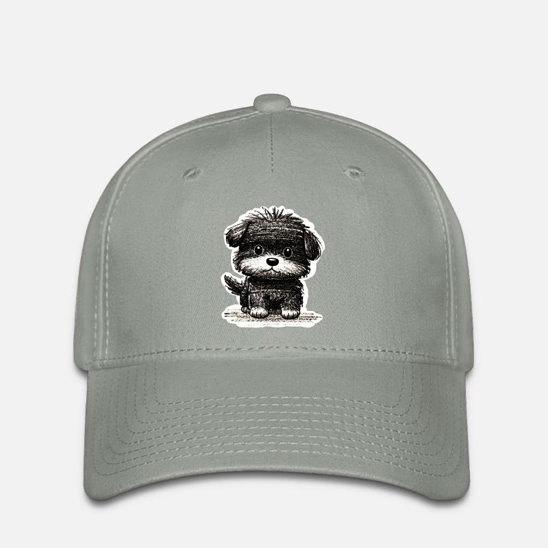 Chiot flou (gris) - Casquette Flexfit - gris vert