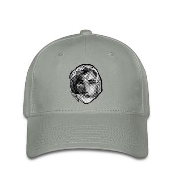 LOWPOLY WOMAN #1 - black & white - Casquette Flexfit - gris vert - Devant