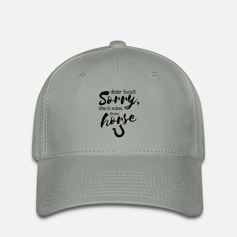 Pferde - Flexfit Cap - Grüngrau