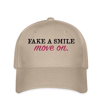 Fake a Smile and Move On - Casquette Flexfit - kaki - Devant